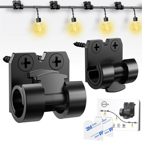 VEXON Hooks for Outdoor String Lights Clips: 50pcs Christmas Light