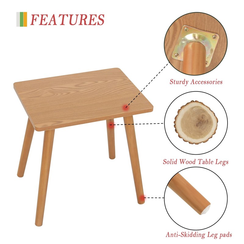 AWASEN Mid Century Modern Side Table, Small End for Living