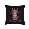 Satanic Baby Baphomet Goat Cute Baby Baphomet Throw Pillow, 16x16,