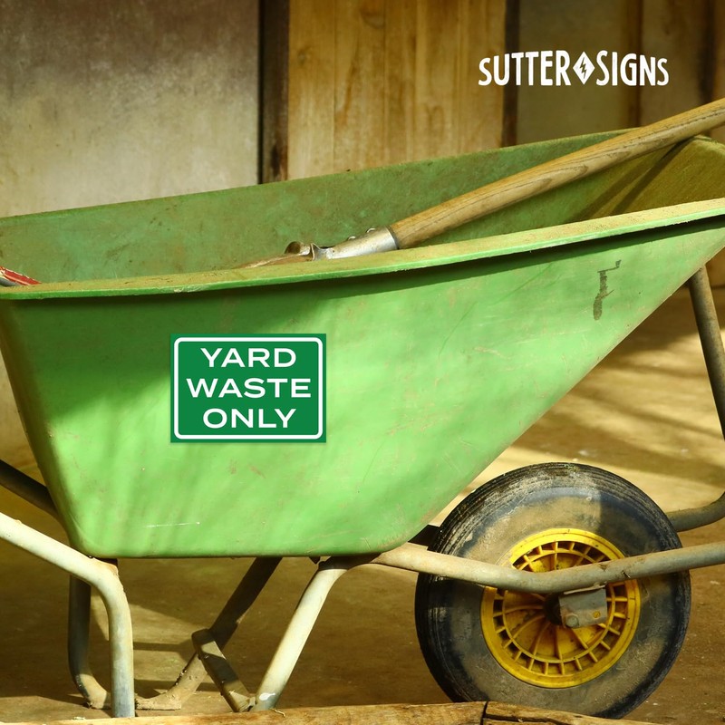 4pk Yard Waste Stickers 10" x 7" | Weatherproof Vinyl