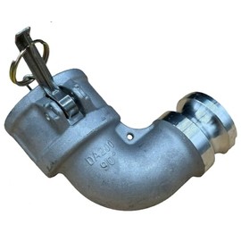 Duraduro 2" in Aluminum Cam Lock Groove Elbow 90 Degree Pipe Hose Pump Camlock Fittings (2 inch)