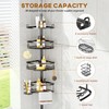 Miaicci Corner Shower Caddy Tension Pole, 4 Tier Adjustable No