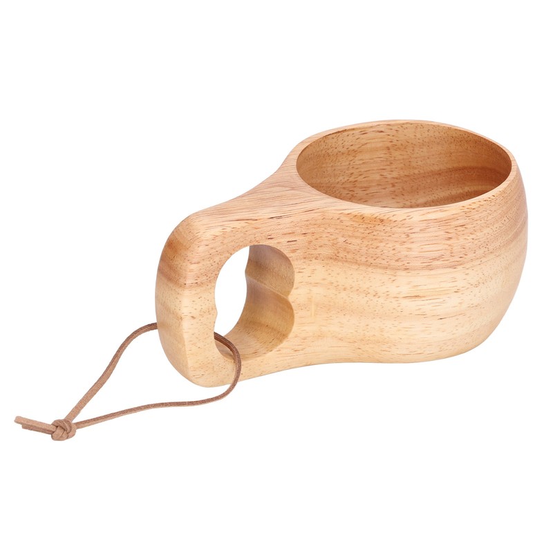 200ml Single Hole Wooden Cup with Hanging Buckle Milk Coffee