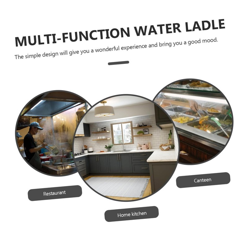 Mobestech 3Pcs Household Water Dippers Ergonomic Multi Function Water Scoops