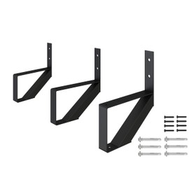 DIYHD Steel Stair Riser 1 Step Stair Stringer for Deck Height 13in,Powder Coated Black,MAX Load Capacity:500lbs,3pcs