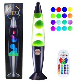 13.5" LED Liquid Motion Lamp - Versatile Remote Control for 17 Unique Color Transitions, Soothing Liquid Night Light, Perfect for Home Decor, Living Room, Office, Bedroom