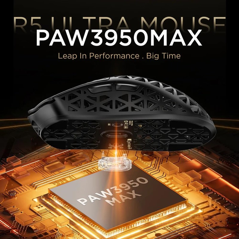 ATTACK SHARK R5 Ultra 8KHz Carbon Fiber Wireless Gaming Mouse