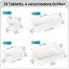 Vtopmart 25 PCS Plastic Drawer Organizers Set, 4-Size Versatile Bathroom