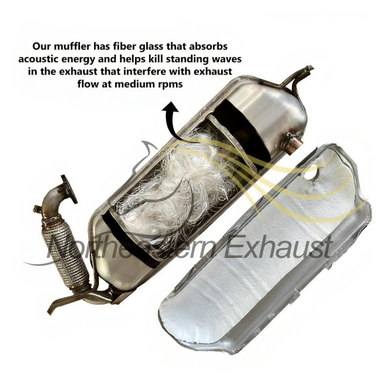 Northeastern Exhaust - Rear Direct Fit Muffler Compatible With: 2008-2015