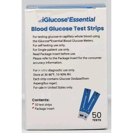iGlucose Essential Test Strips 50 Count New in Box Expires 09/22/2025