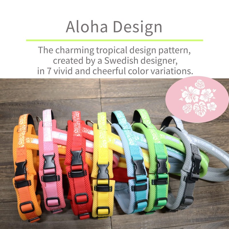 Hakusan Just Fit Dragon Harness Aloha Mesh (Ocean Blue Aloha,