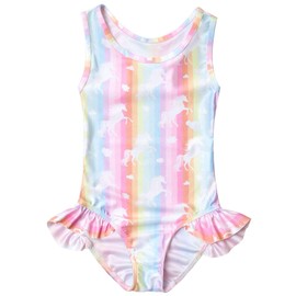 Unicorn Swimsuits for Girls 4t 5t Bathing Suits Swimwear Beach Clothes Pink