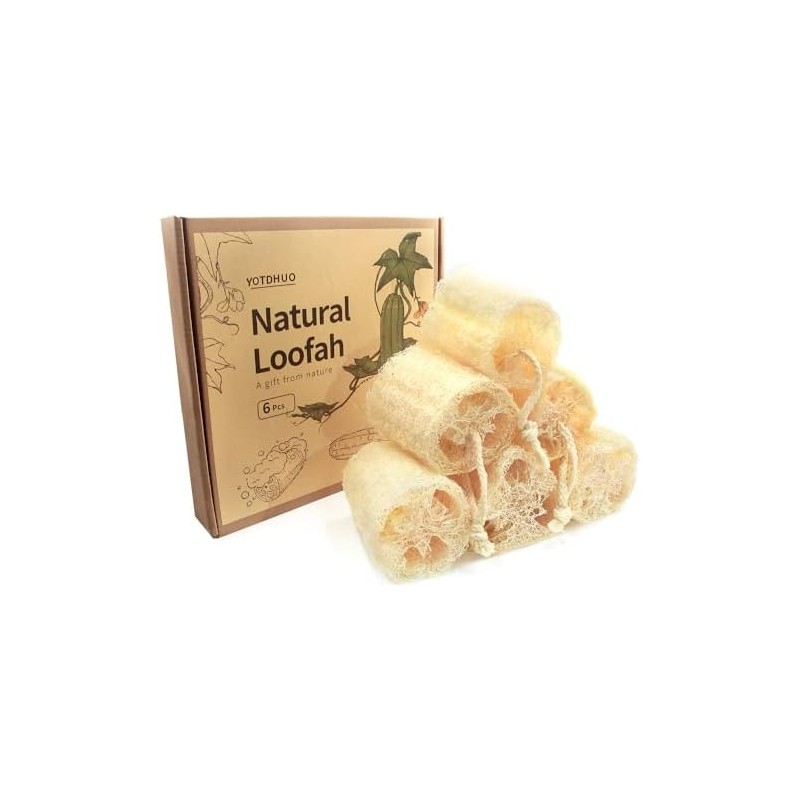 Esponjas de lufa exfoliantes suaves – Pack de 6 para