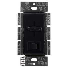 Lutron Skylark LED+ Dimmer Switch for Dimmable LED, Halogen and Incandescent Bulbs | 150W/Single-Pole or 3-Way | SCL-153P-BL | Black