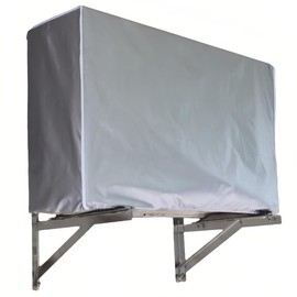 NJCXOLA Outdoor Air Conditioner Cover, Waterproof, Outdoor Window Air Conditioning Cover, Air Conditioning Cover, Outdoor Device, Anti Dust, Anti-Snow, Waterproof, Sunproof (80 x 30 x 57 cm), silver