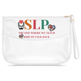 Gfhzdmf Speech Language Pathologist Gift Makeup Bag Speech Therapy Gifts for Women Appreciation Present for Therapist Slp Thanksgiving Christmas Birthday Present for Girls Teacher Friend Travel Pouch
