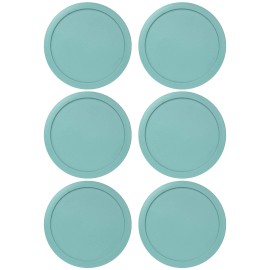 MRX Solutions 6 Replacement Lids for Pyrex 4-CUP Storage Cover 6" Container 7201-PC TURQUOISE