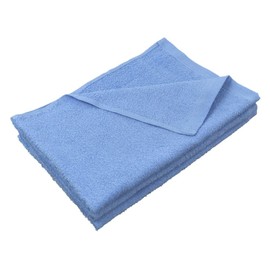 Car Wash Towel Set of 12 (Rag/Duster)] 100% Cotton, 13.4 x 19.7 inches (34 x 50 cm), 180 Momme, Blue 12 Sheets