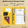 Tiorecime Server Book with Zipper Pocket for Waitress, Cute Waiter