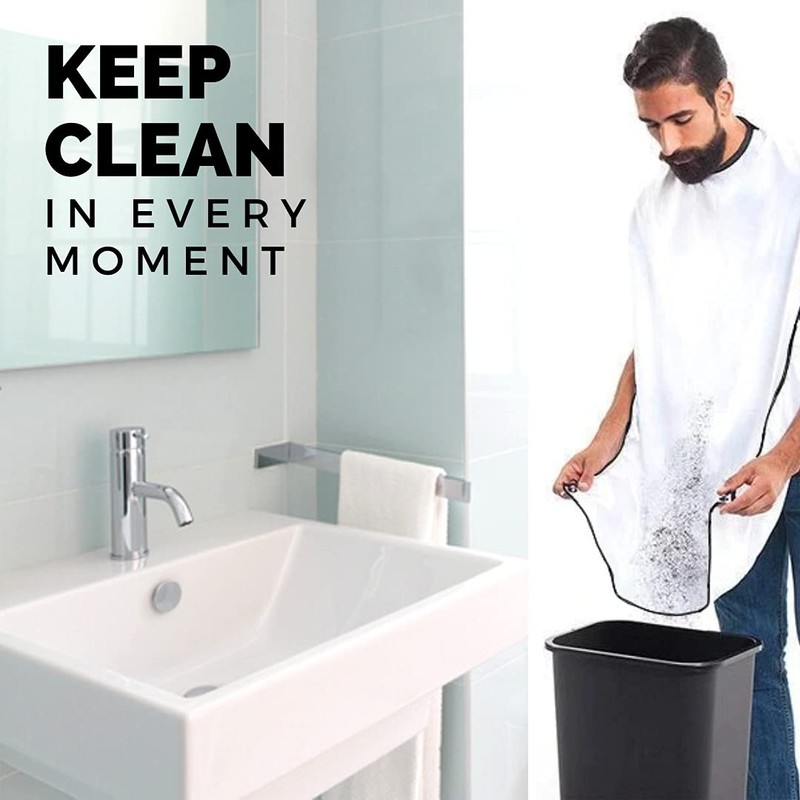Beard Apron for Men with Suction Cup Apron for Shaving