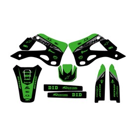 Senge Graphics Inc 1999-2002 KX 125 BINARY Green Senge Graphics Kit Compatible with Kawasaki - Base Kit, 19/21