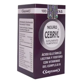 Neuro Cebryl 100 Tabletas Geysson Complejo B Con Zinc                                                                                                 