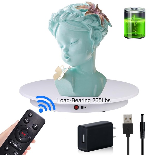 JAYEGT Motorized Rotating Display Stand ,360 Degree Electric Rotating Photography