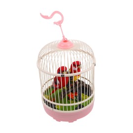 KONTONTY Sound Activated Musical Bird Cage Interactive Toy Bird Creative Plaything Unique Design