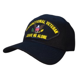 USNAVYSUBVET The Original "Dysfunctional Veteran" Hat Black Ball Cap MADE IN USA!