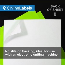 Fluorescent Green Sticker Paper, 100 Sheets, 8.5 x 11 Full Sheet Label, Inkjet or Laser Printer, Online Labels