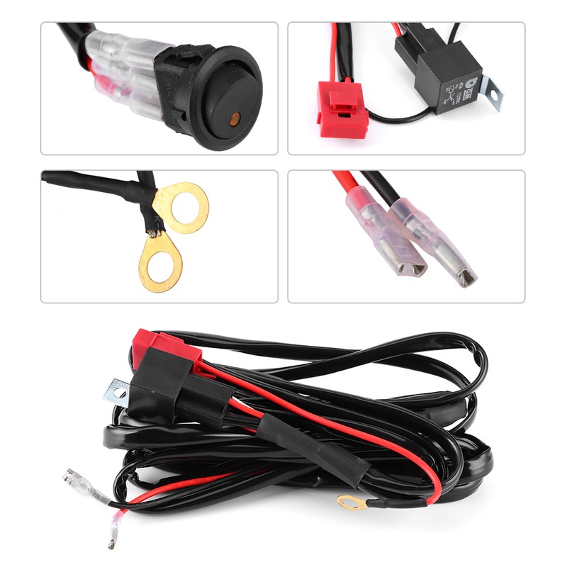 12V/40A High Power Work Light Switch Wiring Harness Waterproof for