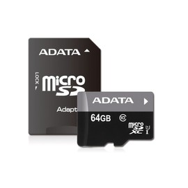 ADATA Premier microSD 64GB Memory Card, gray