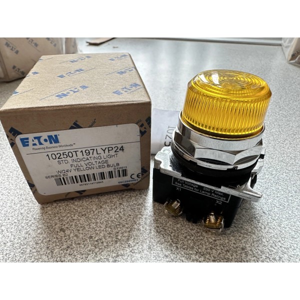 Eaton Cutler-Hammer NEW Eaton Cutler-Hammer 10250T197LYP24 Indicator Pilot Light Yellow