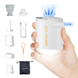 Electric Air Pump for Inflatables with Rechargeable 2000 mAh Battery and Camping Lantern, Portable Mini Pump for Air Mattress Couch Pool Floats,Blow Up Pool Raft Bed Boat Toys,Vacuum Bags