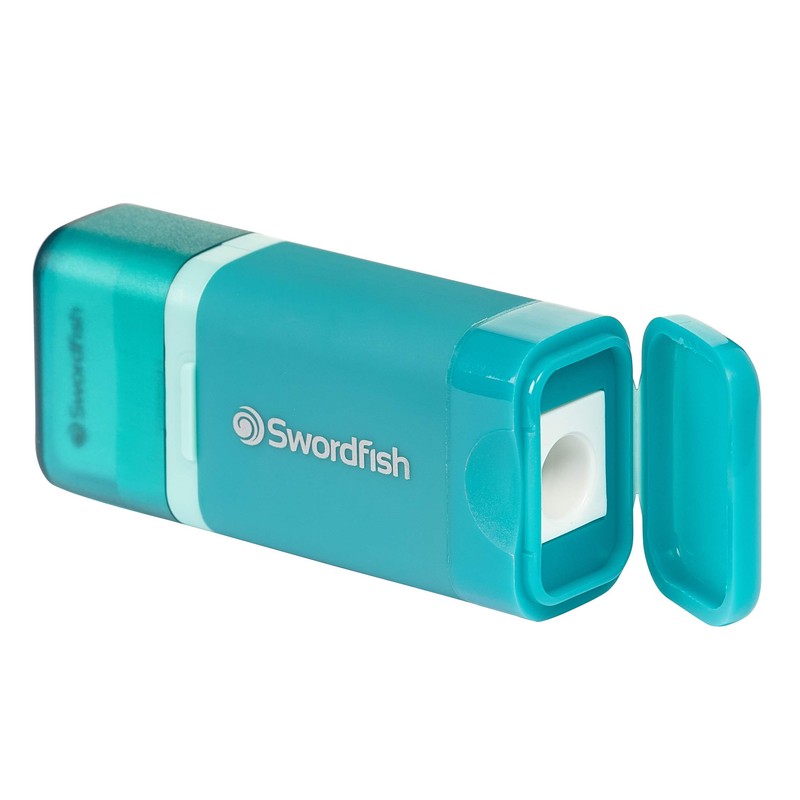 Swordfish Combo Pencil Sharpener with Mess-Free Canister and Eraser [Pack