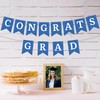 Graduation Banner Pre-strung Congrats Grad Banner Blue Glittering Process Paper