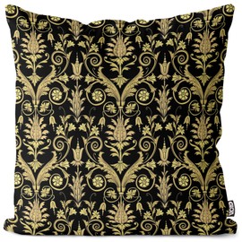 VOID Baroque Flowers Italy Design Cushion Cover Sofa Couch Living Room Decoration Easter Outdoor Garden Cushion Cover Decorative Cushion Size: 40 x 40 cm
