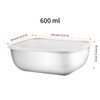 HOZEON 10pcs 20oz Stainless Steel Food Storage Containers with Lids,