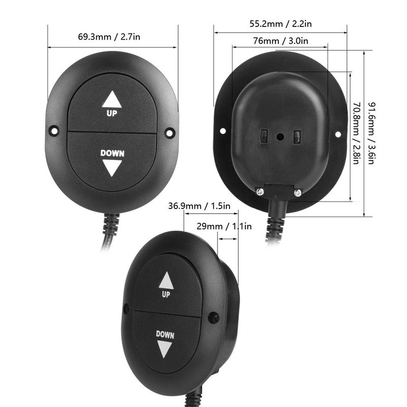 2 Button Hand Control Remote, Recliner Replacement Button with 5