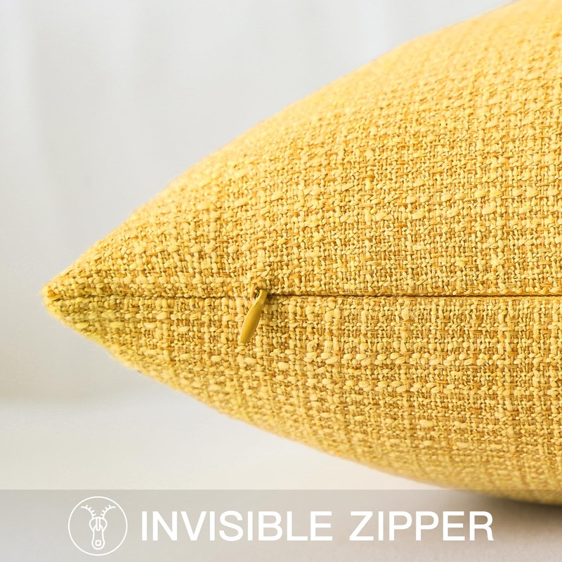 Artscope Linen Cushion Covers Set of 1 Decorative Square Pillowcase