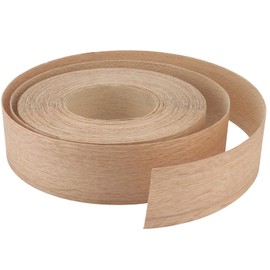 YUENPUN 50 MM x 15M Worktop Edging Strip, Pre Glued Iron on Oak Wood Veneer Edging Tape, Worktop Edging Strip, Wood Veneer Strips for Desk Wardrobe Cabinet Door Frame