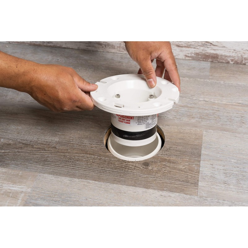 Oatey GIDDS-173390 43539 Replacement Flange Forcast Iron, 4-Inch, PVC