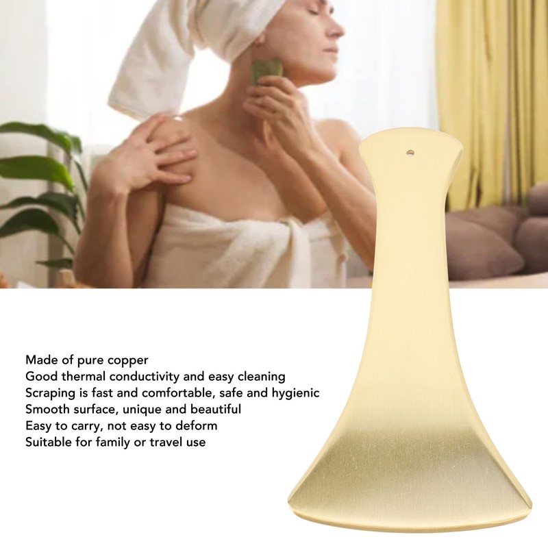 Copper Gua Sha Tool Smooth Surface Portable Stress Release Body