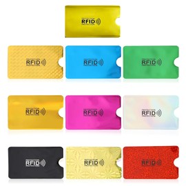 Aestustheri 10 Pcs Colorful RFID Card Holder - Card Protector Sleeves, Card Holder for Men and Women