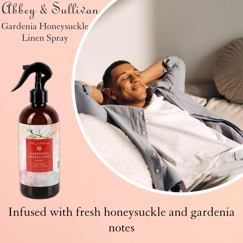 Abbey & Sullivan Linen Spray, Gardenia Honeysuckle, 16 oz.