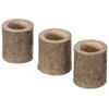 Vintiquewise Set of 3 Rustic Wooden Round Handcrafted Holder Organizer