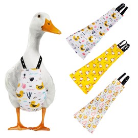 Magnoloran Chicken Diapers for Hens, Roosters, Diapers for Ducks, Ducklings, Reusable Pet Diaper with Bow Ties Waterproof Poultry Nappies for Geese Pet Ducks-Swimming Duck,M