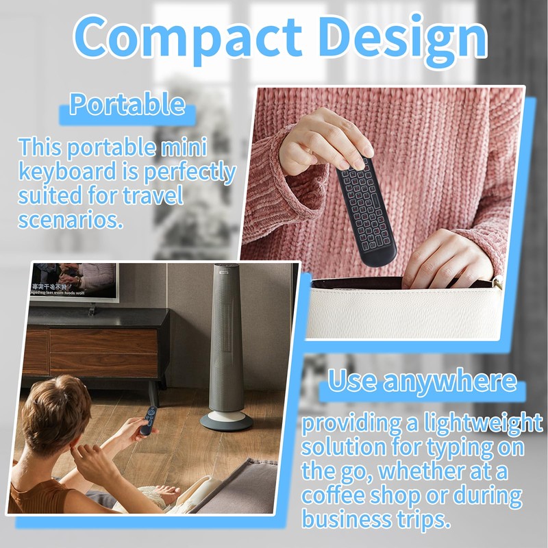 Mini Bluetooth Keyboard Mouse Air Mouse - 2.4G + Bluetooth