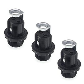 Candelabra Base Light Socket,TWDRTDD 3 Pcs of E12 Base Keyless Phenolic Socket (Full Uno Thread and Ring)