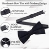 MASADA Mens Retro Corduroy Bow Tie Pre-tied Fully Adjustable Handmade